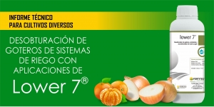 DESOBTURACI&Oacute;N DE GOTEROS DE SISTEMAS DE RIEGO CON APLICACIONES DE LOWER&reg; 7