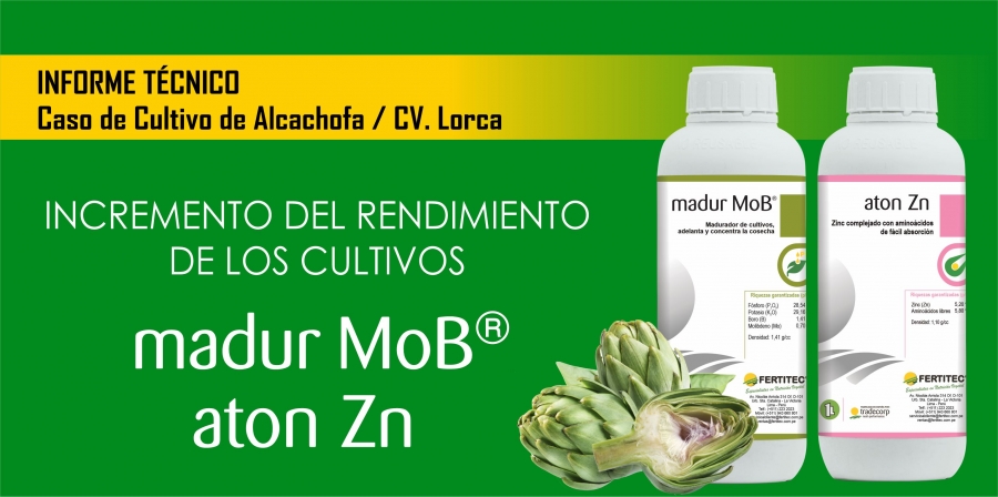 INCREMENTO DEL RENDIMIENTO DE LOS CULTIVOS CON MADUR MOB&reg; Y ATON ZN